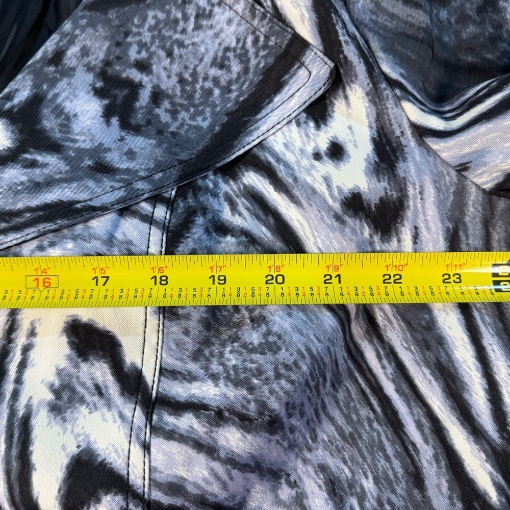 Susan Graver Zebra Print Short Trench Jacket Coat, Button Front 1X Belted NWOT‎ - Picture 8 of 11
